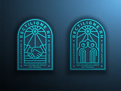 RECTILIGNE RH. Unused logo concepts. Available for text change. 3d artwork badge brand identity branding business company creative design emblem graphic design illustration line art logo ui