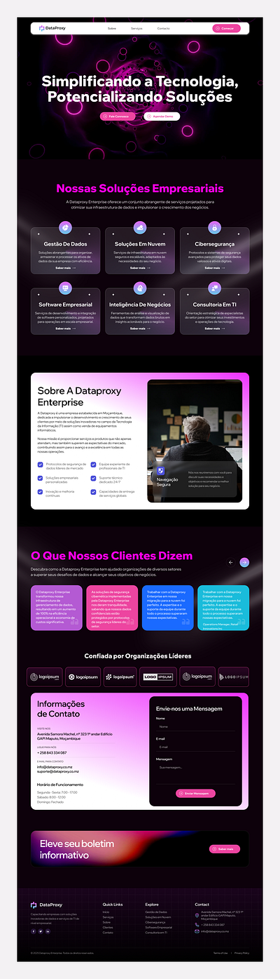 Solving Tech with Style – DataProxy UI Design tech ui website design