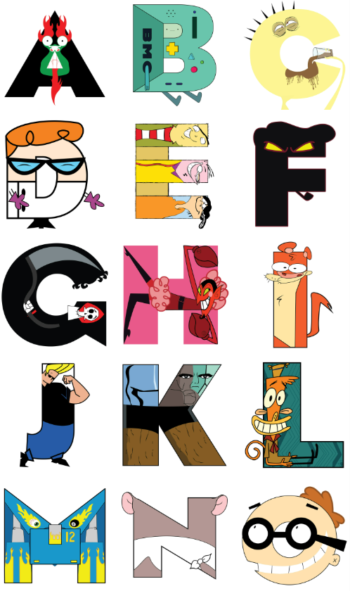 Cartoon Network Type (36daysoftype) 36daysoftype adobe illustrator art cartoon network cartoons character art design designchallenge font graphic design illustration letter art lettering typechallenge typeface vector vector art