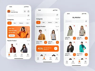 Ecommerce Mobile App app interfaces clean clothing ecommerce ecommerce ecommerce product design ecommerce ui fashion marketplace mobile app mobile app design mobile app ui mobile ecommerce design mobile shop design mobile ux modern app ui online shop online store saas shopping