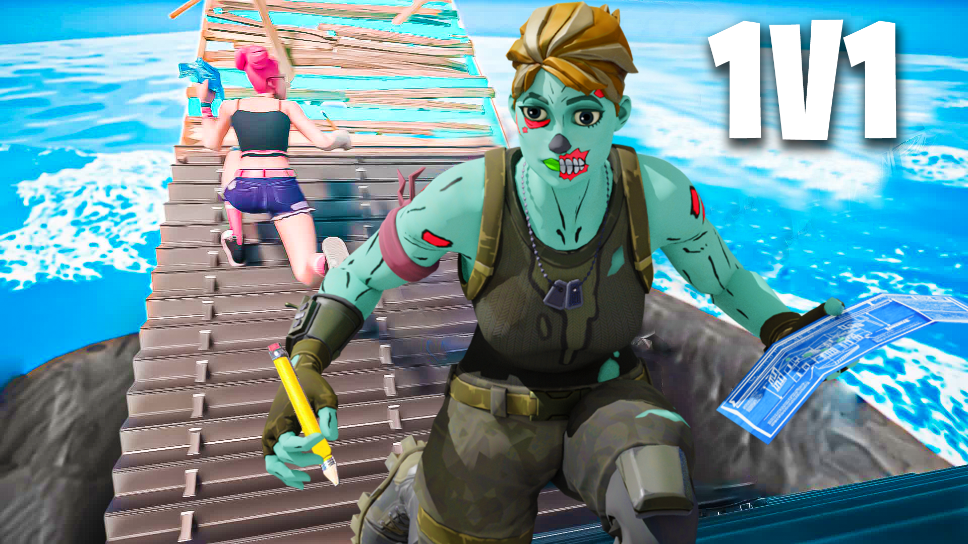 Example of Fortnite Thumbnail Design | 3D Rendering