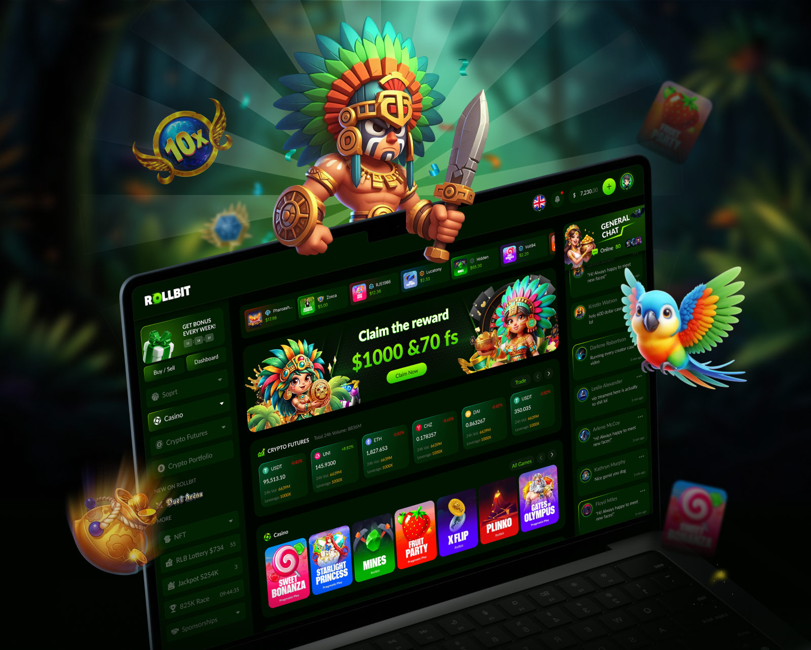 Example of Online Casino (Desktop + Mobile)