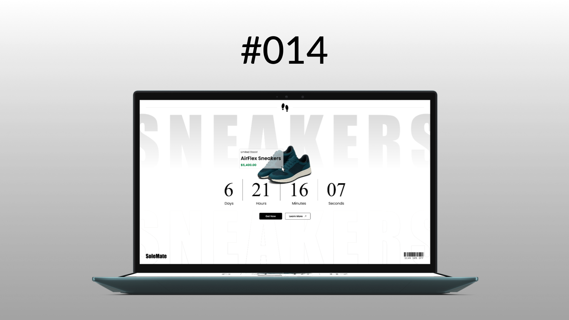 Countdown Timer #DailyUI #014 #KinWebb countdown design frontend homepage kinwebb minimalist sale sneakers timer ui web design