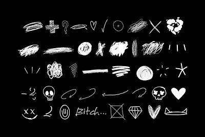Scribble Elements creativeoverlays designinspiration doodlegraphics handdrawndesign pixflowdesigns psdtemplates scribbleelements sketchstyle transparentpngs visualstorytelling