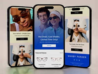 Sunglass Email Template for Warby Parker branding email automation email design email lead email marketing klaviyo mailchimp marketing sunglass template design ui design