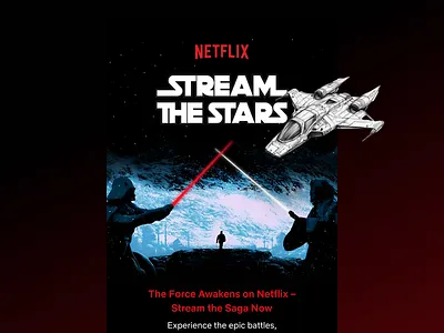 Star Wars Email Design Concept for Netflix campaign email email design gif klaviyoemail netflix netflixemail netflixnewsletter newsletter starwars starwarsanimation starwarsgif starwarsnetflix ui