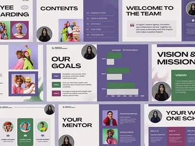 Presentation for New Employee On Boarding Deck business canva design figma slide keynote powerpoint ppt presentation professional slides ui