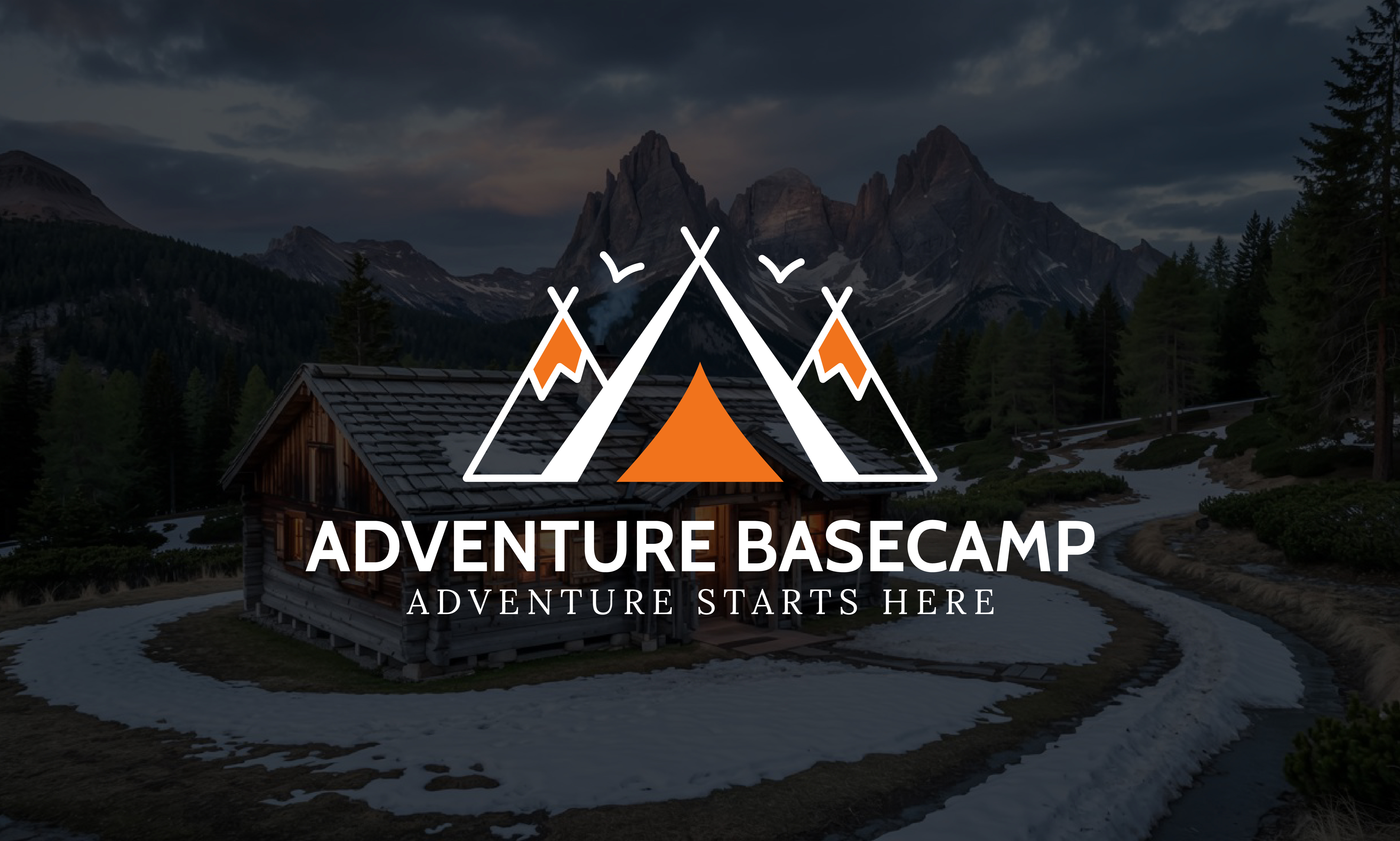 Example of Adventure Hunting Mountain Tourism Logo