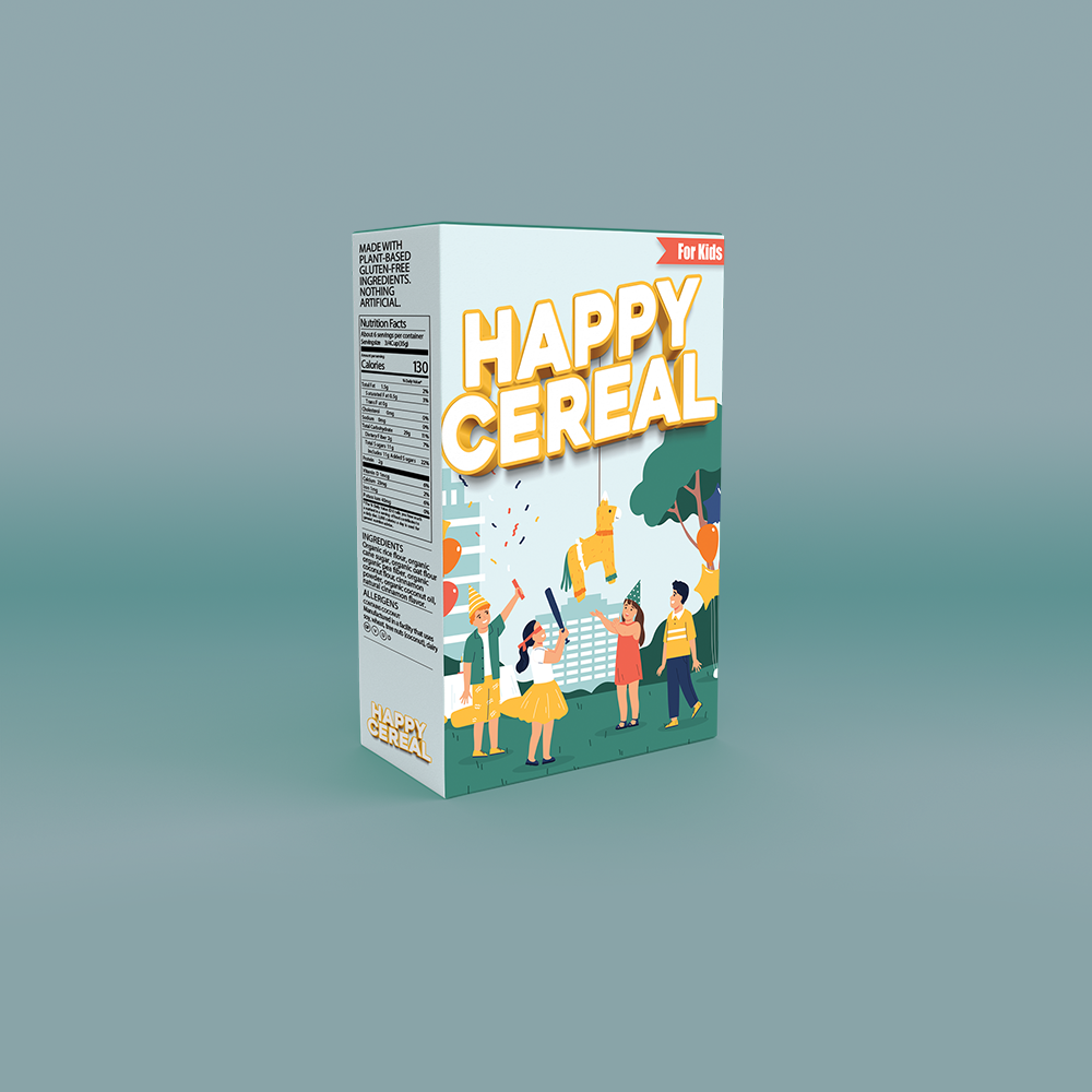 Example of Costumized Cereal Packaging Design