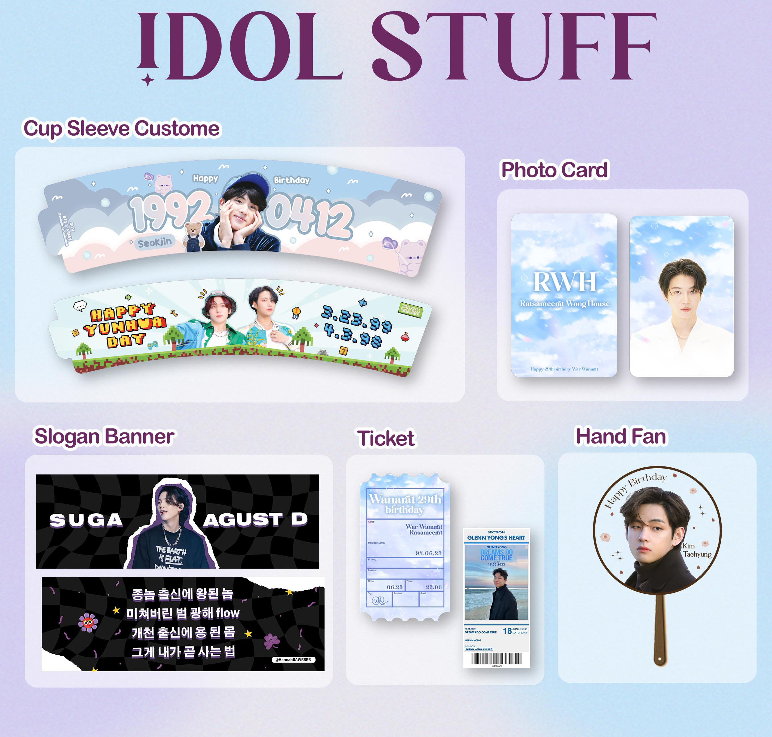 Example of Costumized Kpop/Idol Merchandise