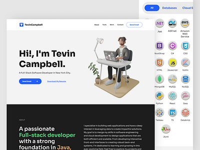 3D Programmer Website 3d 3dillustration blender boy character design dribbbleshot illustration information isometric logo mlb nba newyorkrangers nhl person rigging shot technology websiteillustration