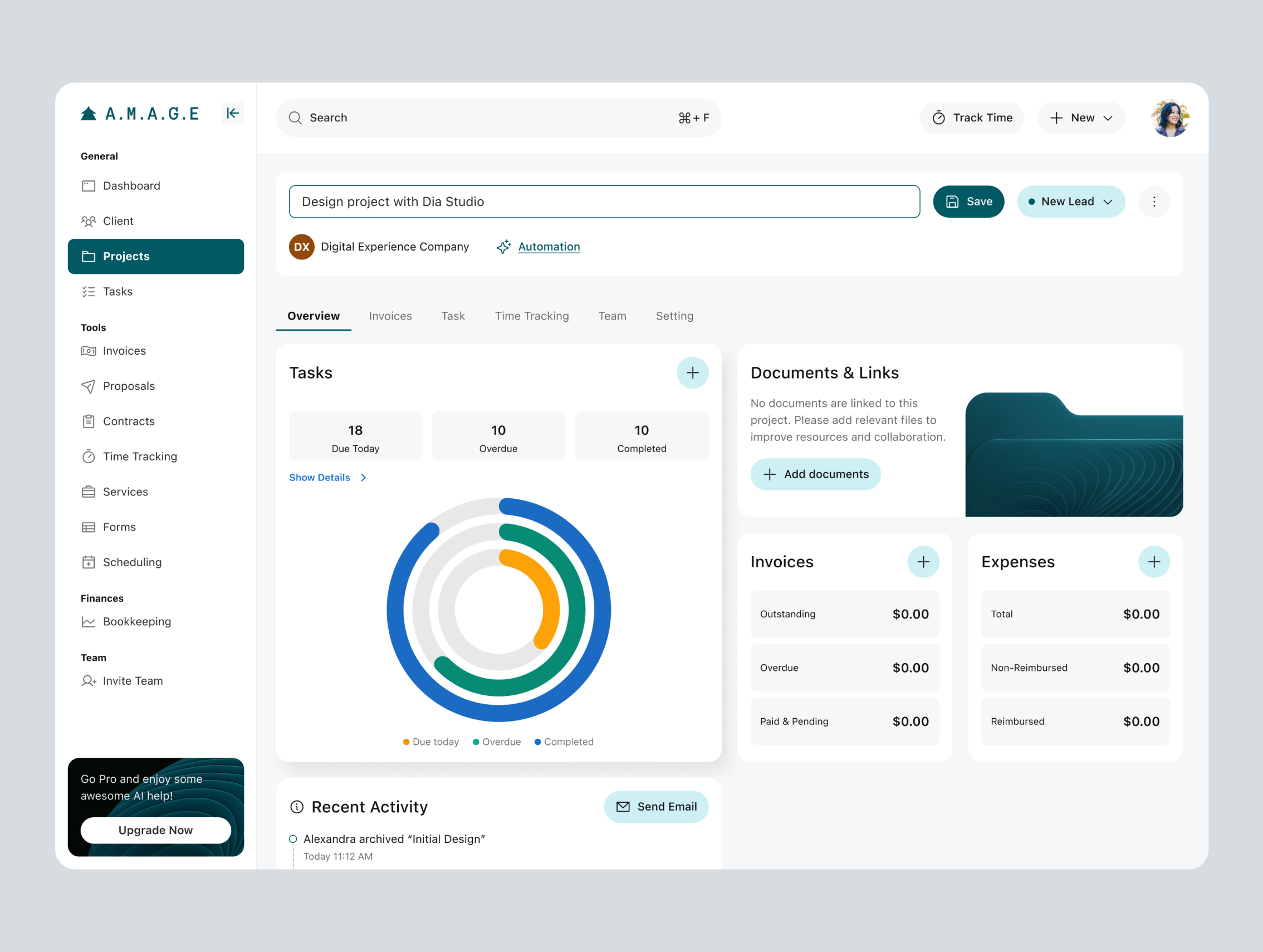 A.M.A.G.E - Business management software admindashboard dashboard exploration fintech saas ui uxdesign webdesign
