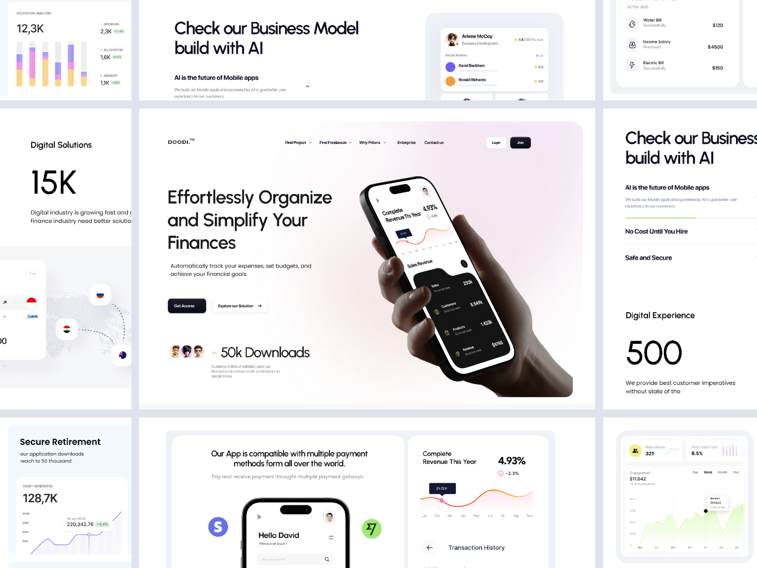 Example of Finance Website Design