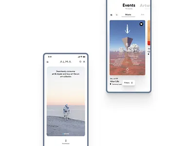 Events platform - NFT tickets events mobile music ui