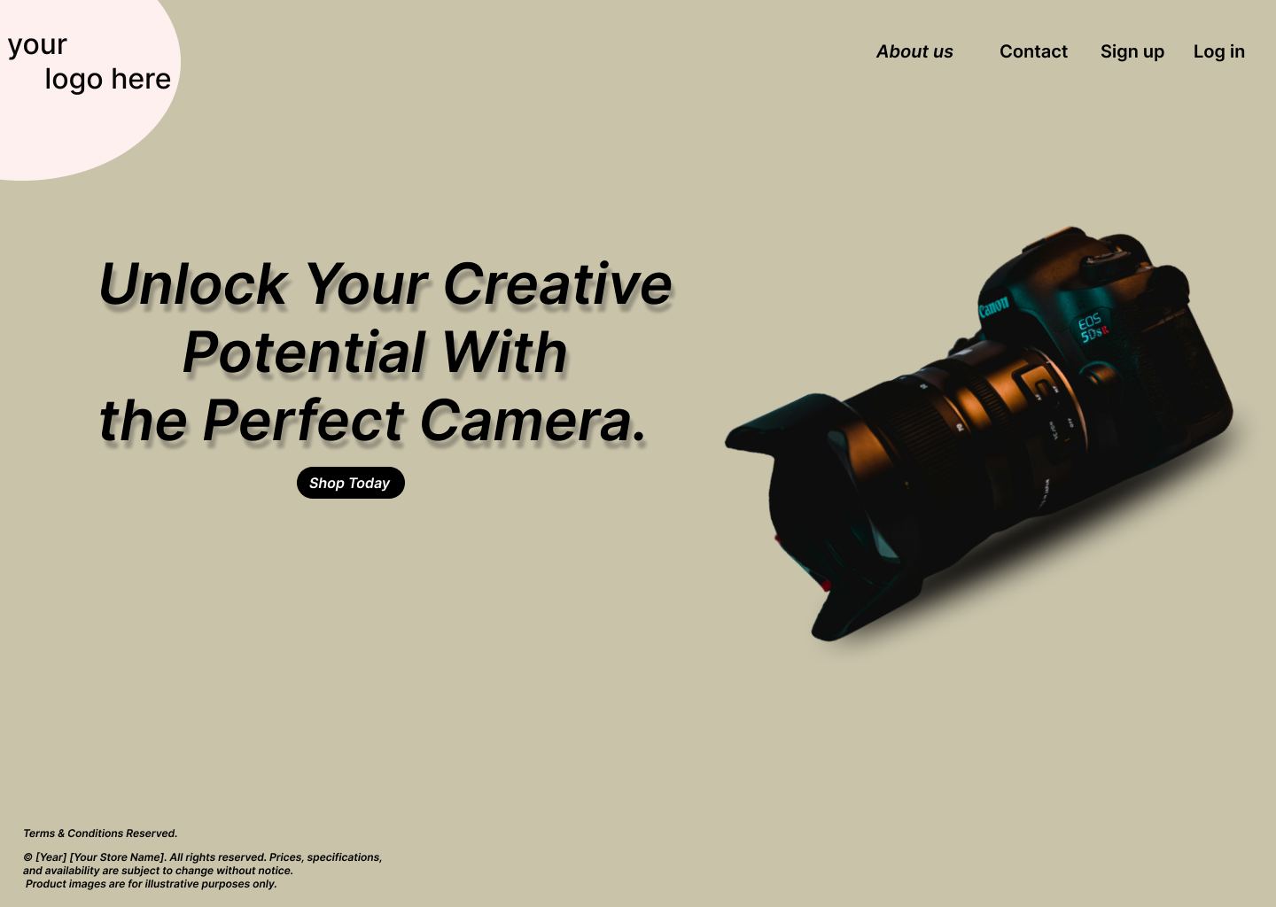 E-Commerce Store UI Kit – Desktop Design camerastore ui ux web design