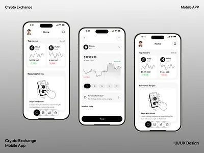 Crypto Exchange Mobile App app blockchainapp cryptoapp cryptoexchange mobile mobile app mobileux tradingapp web3design