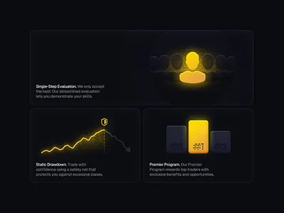 Bento Grid bento bento box black clean conversion dark financial fintech graphic design grid section web website yellow