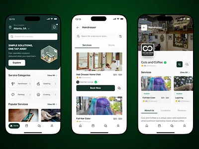 Service Booking Mobile App Concept android app ios app mobile app mobile design mobile ui design service booking