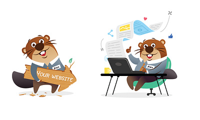 Beaver Mascot animal mascot beaver mascot brand mascot character concept art custom illustration freelanceartist mascot character mascotdesign