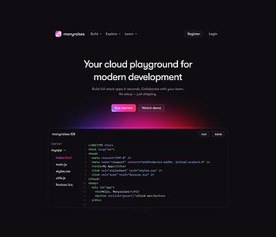 ManyRaises Hero Page dev playground