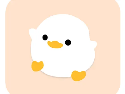 Cute Illustration bird cute duck fun illustration simple white yellow