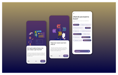 Courses Screen Design app graphic design mobile app ui