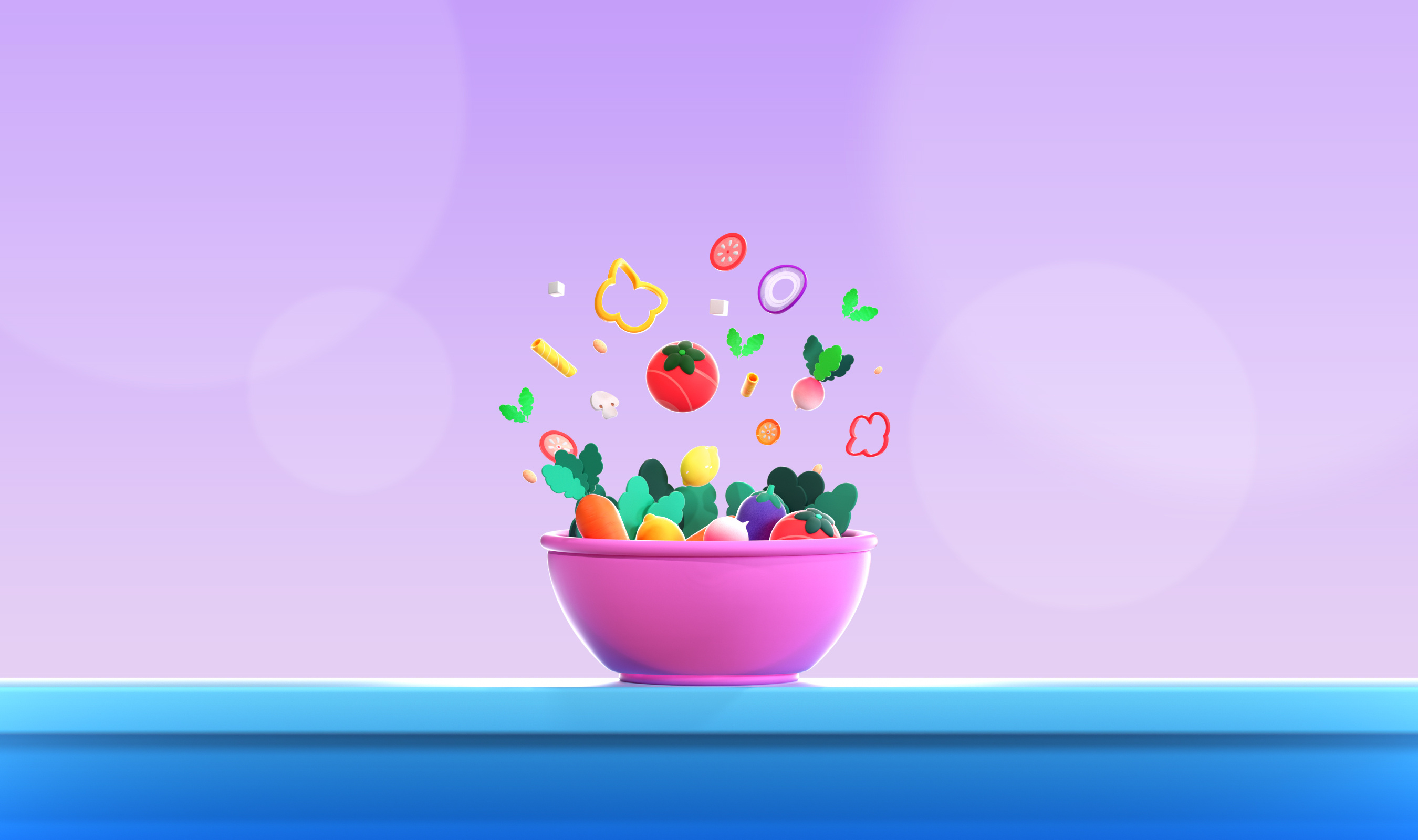 Fresh Salad 3d 3d illustration color colorful cute design illustration
