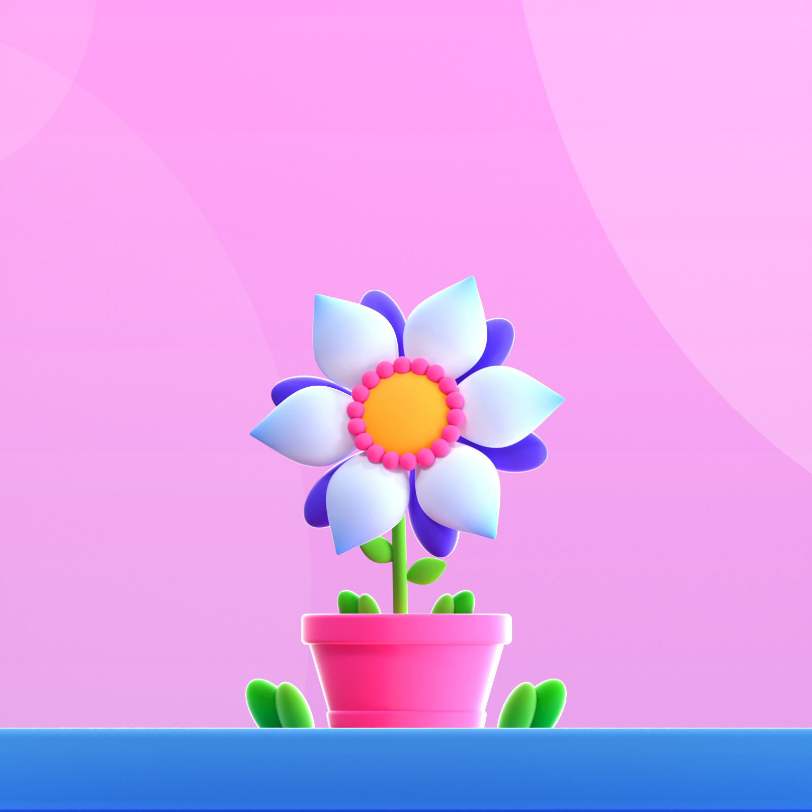 Flower 3d 3d illustration color colorful cute design flower illustration motion graphics