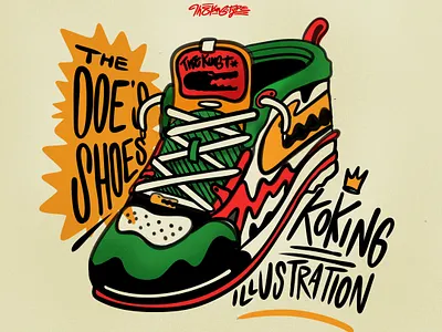 THE DOE'S SHOES/ BRAND ILLUSTRATION THE KING OF TYPE branding creative design graphic design illustratiom illustration illustration art director design logo ui vector