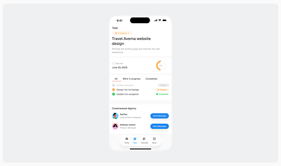 see ongoing project screen app design design graphic design logo product design project management typography ui vector