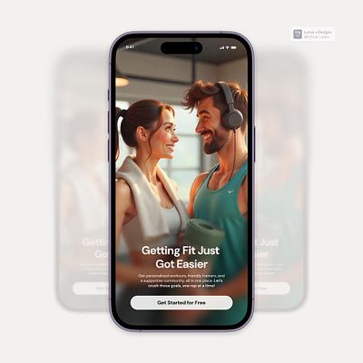 Onboarding Screen (Exploring the Figma's Progressive Blur) android design app design branding design figma fitness app ios design landing page mobile app design onboarding product design ui uiux