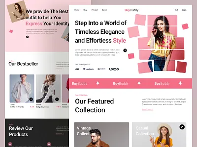 BuyBuddy - Shop Website Template UI Design design ecommerceui fashion onlinestore shop shopifydesign ui ux uxdesign website webtemplate