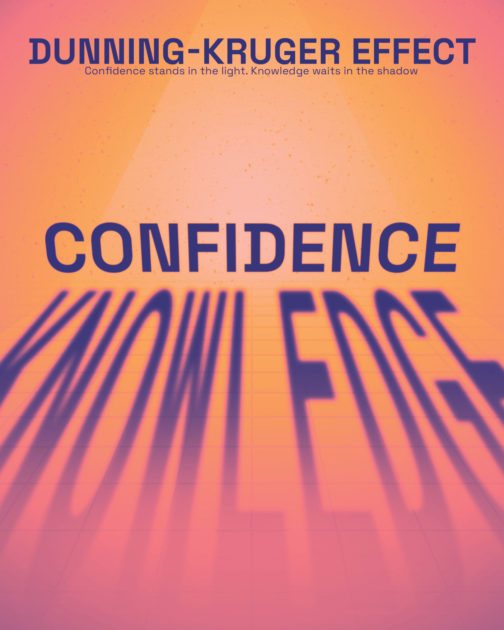 Dunning-Kruger Effect Typography Minimal Poster cognitive bias dunning kruger effect graphic design inspiration graphiksdeign indian designer minimal poster design psychology design swiss design typographydesign us design visual story telling