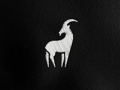 Goat brand branding clean clothing design embroidery goat graphic design illustration logo logo design minimal minimalistc modern vector