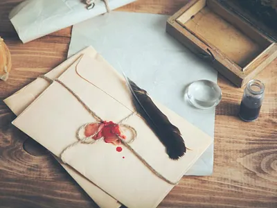 Letters with inkwell and box 3d animation branding graphic design letters with inkwell and box logo motion graphics ui