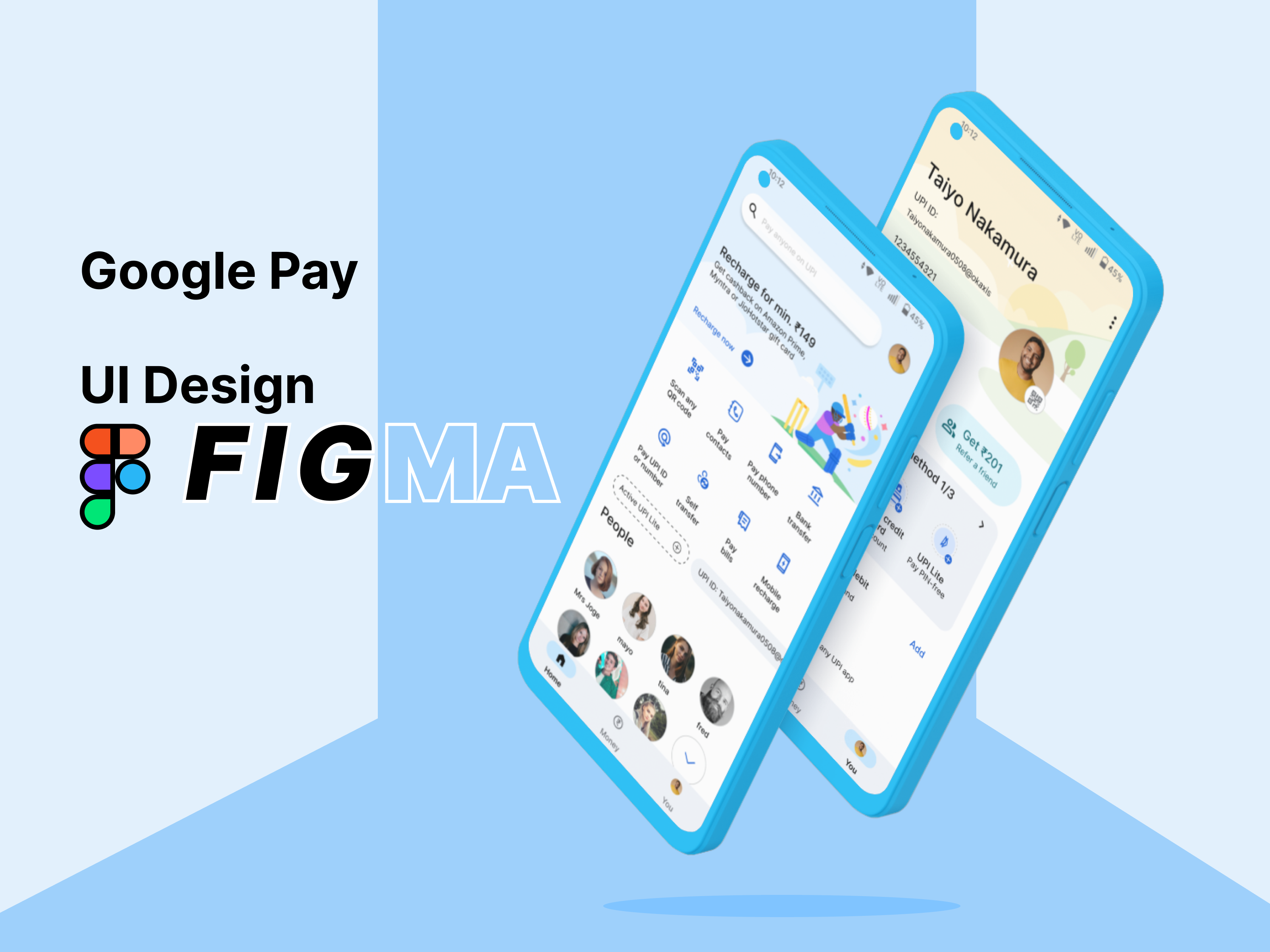 Google Pay Mobile App -UI/UX Design in Figma ui uiux ux