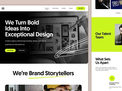 Creative Agency Landing Page agency branding business creative design figma graphic design landingpage studio technology ui uikits ux website