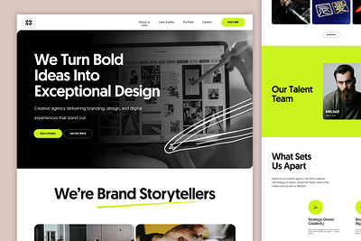 Creative Agency Landing Page agency branding business creative design figma graphic design landingpage studio technology ui uikits ux website