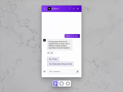 Adaptive Corner Radius of Chat Widget ai artifitial intelligenece chatwidget product ui ux