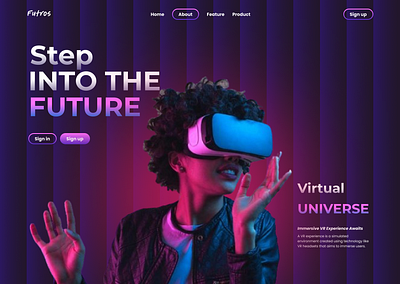 VR Experience Homepage Design figma landing page ui ui design ui ux ux ux design web design
