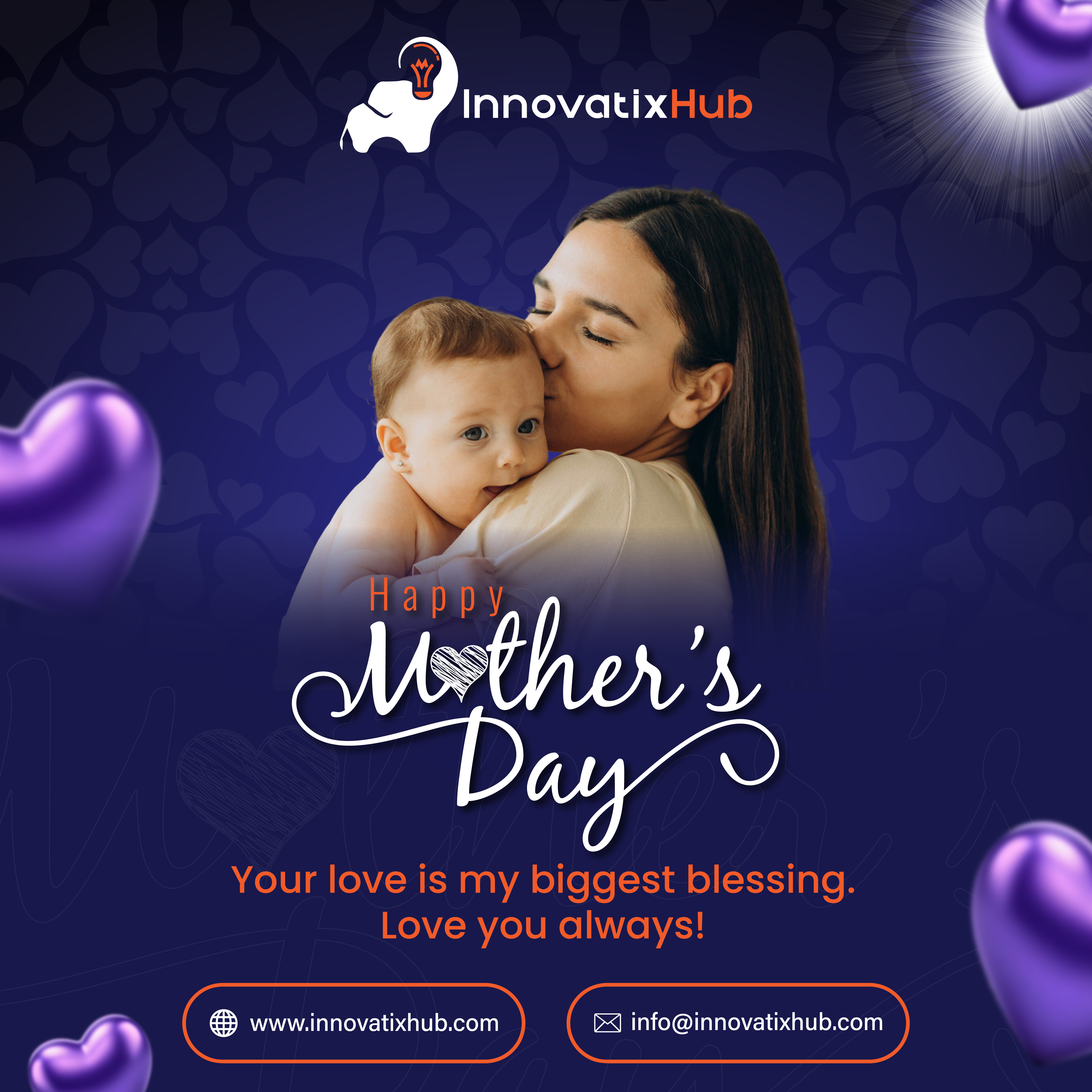 Happy Mother's Day advertisingagency animation branding design graphic design innovatixhub logo logodesign minimalist logo motion graphics vector