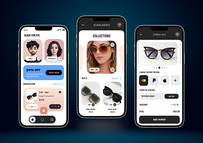 Ecommerce App Concept android app application design e commerce e commerce app ecommerce ecommerce app fashion app ios mobile mobile app mobile app design online shopping sunglass ui ux