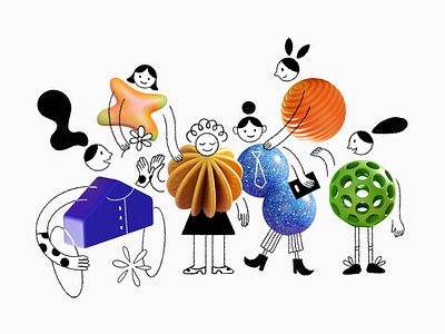 Illustration collage for the Women's Day social post 8 march banner collage drawing graphic design illustration inclusion social social post woman womens day
