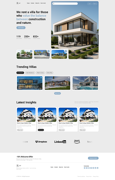 LOF — Villa Rental Website with a Modern Soul