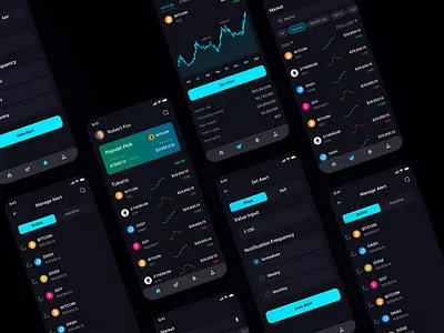 Crypto Alert App design modern trading app interface ui ux ux design