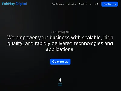 Landing Page Redesign - FairPlay Digital design product ui ux