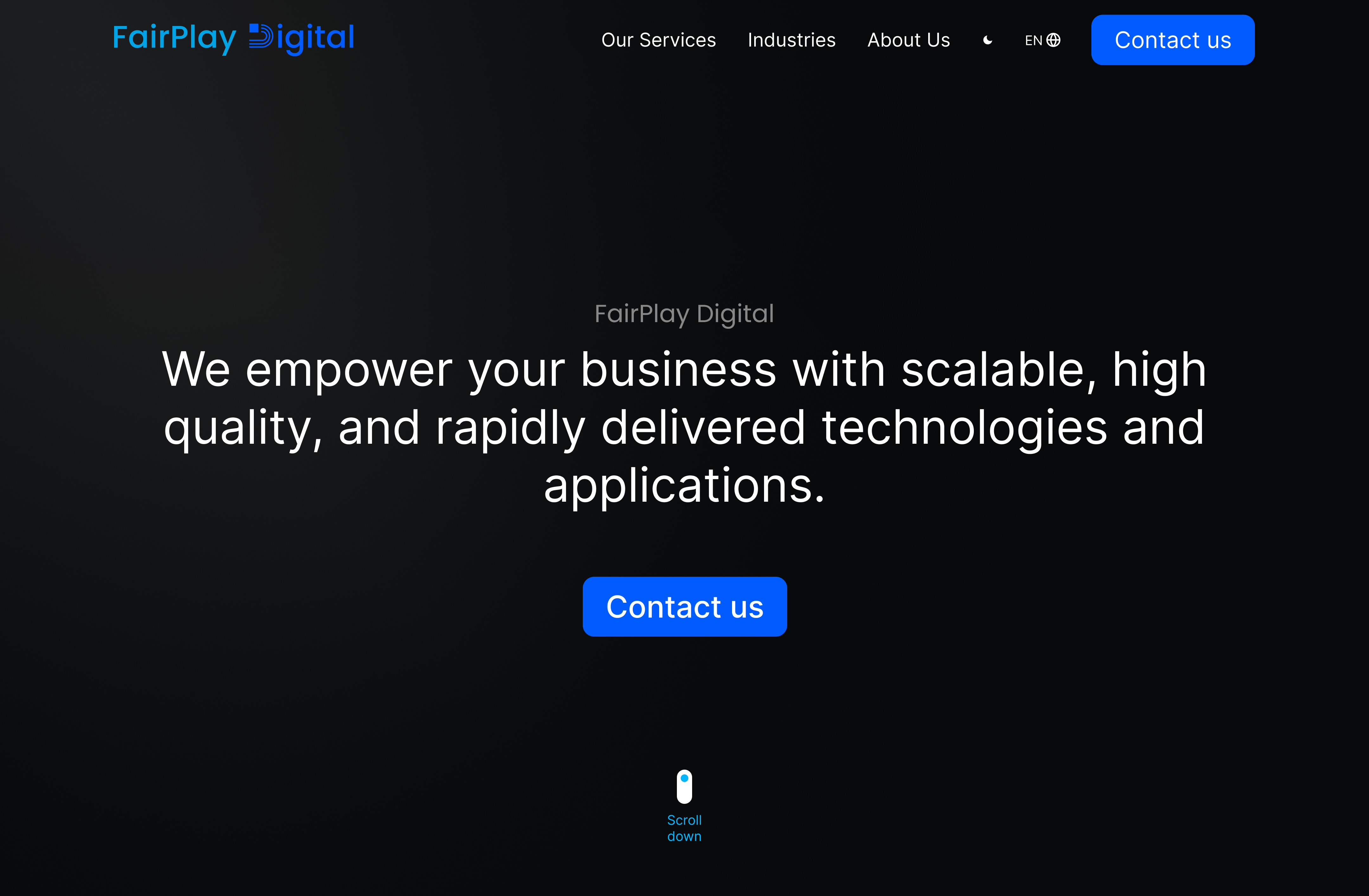 Example of Fair Play Digital Website Redesign