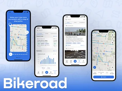 Bikeroad mobile app 2 app design figma mobile app ui uiux ux