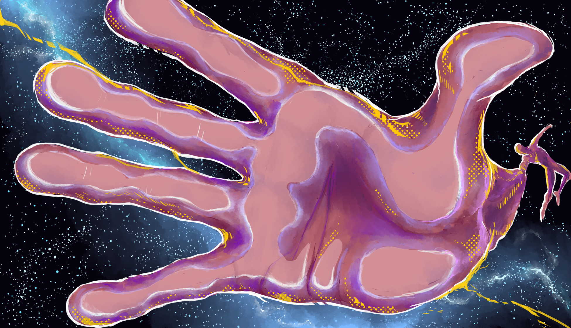 CONTACT abstract art artist artwork can contact digitalart handmade illustration marcodenicolò mdndesign photoshop product productdesign prospective skateboard sketch space stars universe