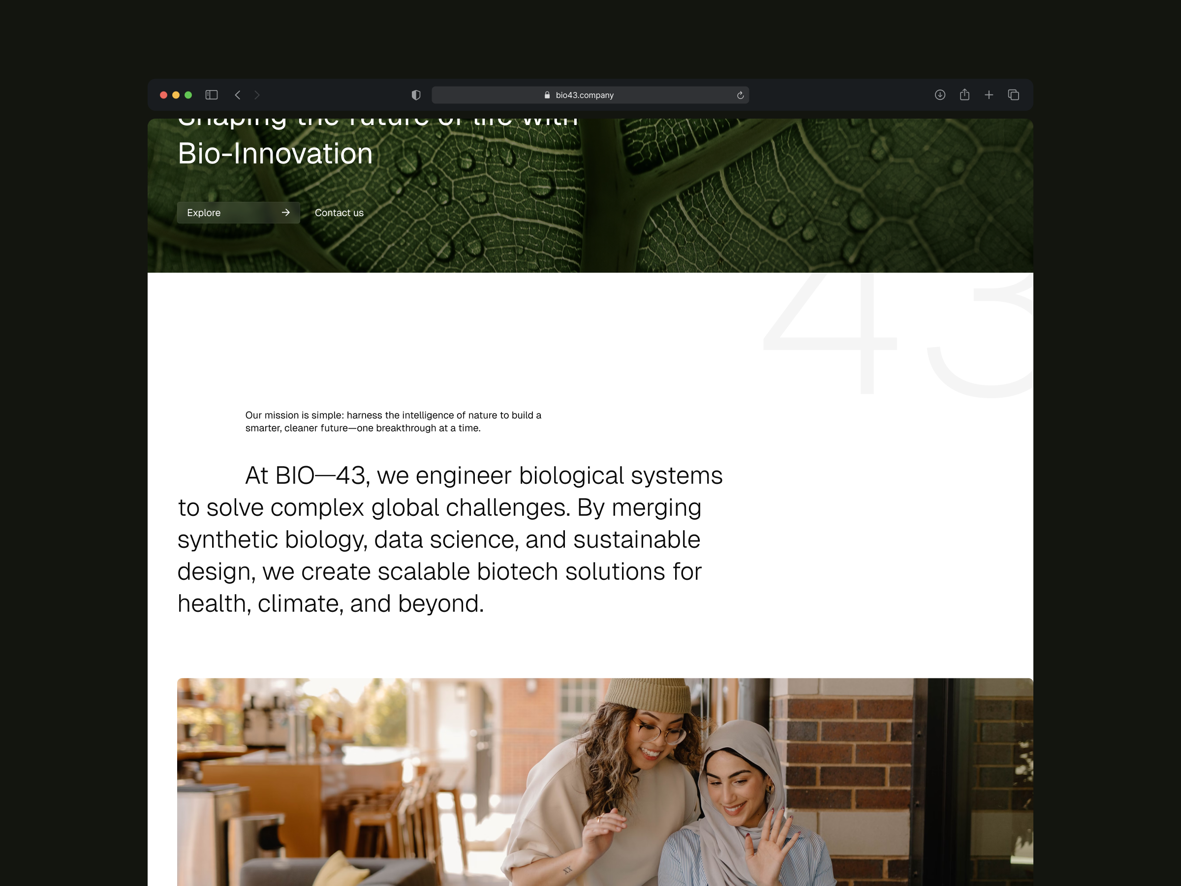 BIO—43 - Visual exploration ⁰² bio branding clean figma innovation landing page layout minimalism modern product design sustainability type typography ui ux visual exploration website